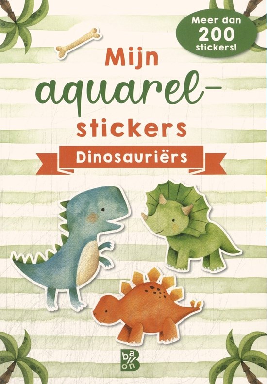 de Ballon Mijn Aquarel Stickers Dinosauriërs MEER DAN 200 Stickers 
