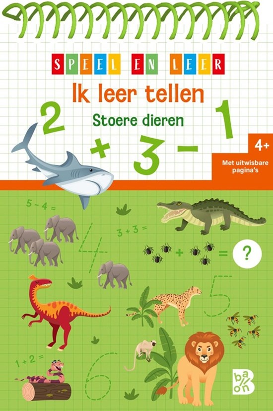 de Ballon Speel en Leer Ik Leer Tellen Stoere Dieren 4+ 