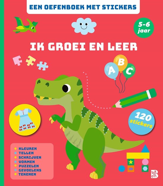 de Ballon een Oefenboek met Stickers Ik Groei en Leer 5-6 Jaar