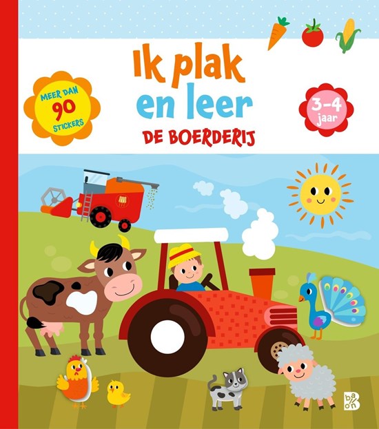 de Ballon Ik Plak en Leer de Boerderij MEER dan 90 Stickers 3-4jaar 