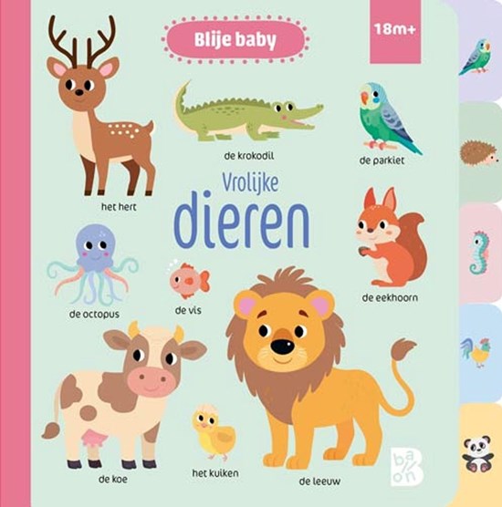 de Ballon Kartonboek Vrolijke Dieren 18mnd+ 