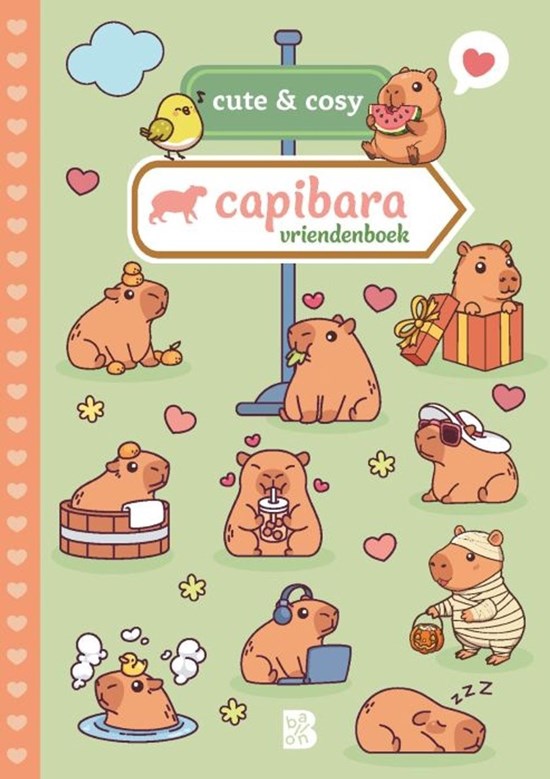 de Ballon Cute & Cosy Capibara Vriendenboek 