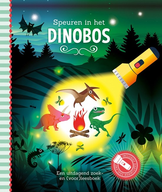 Lantaarn Speuren in het Dinobos Zaklampboek