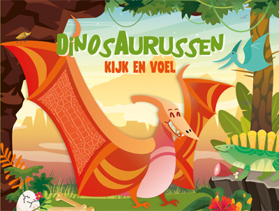 Lantaarn Kijk en Voel Dinosaurussen kartonboek