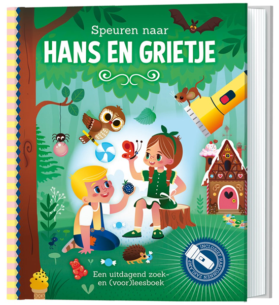 Lantaarn Speuren naar Hans en Grietje zaklampboek