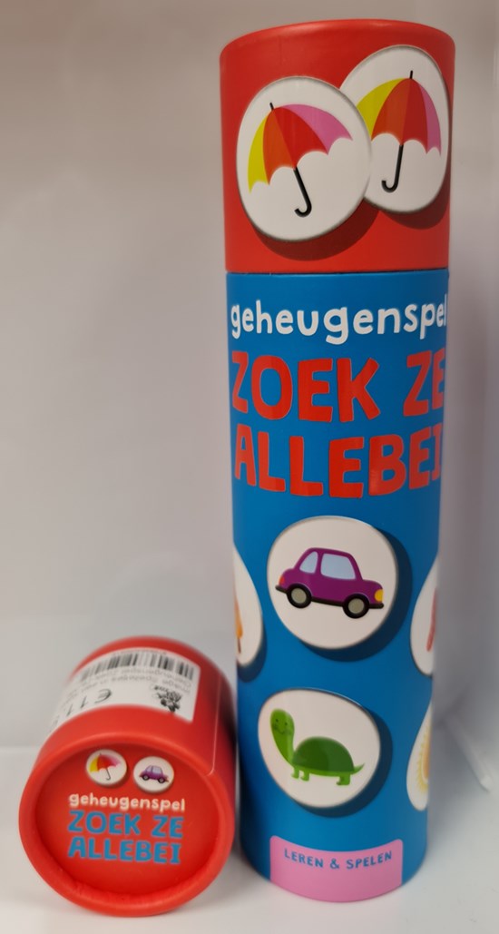 image Spelletjes in een Koker Geheugenspel Zoek Ze allemaal 3+