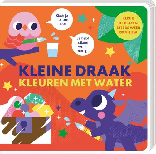 kartonboek  Kleine Draak Kleuren met Water 18mnd+ 