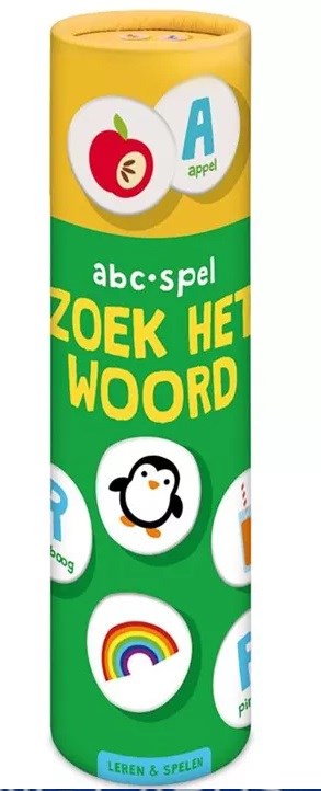 image Spelletjes in een Koker ABC Spel Zoek het Woord 3+