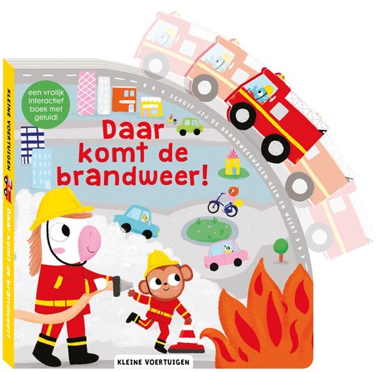 kleine Voertuigen Kartonboek Daar Komt de Brandweer ! 3+ 