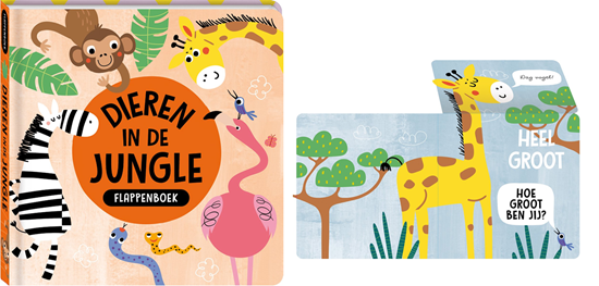 kartonboek Dieren in de Jungle Flappenboek 