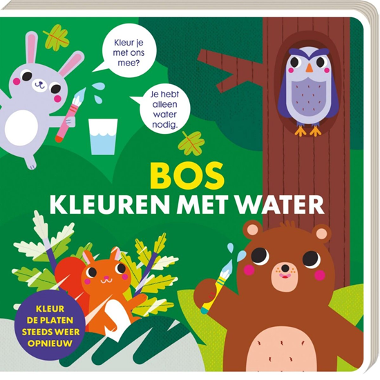 image books Bos Kleuren met Water GROOT Kartonboek 18mnd+ 