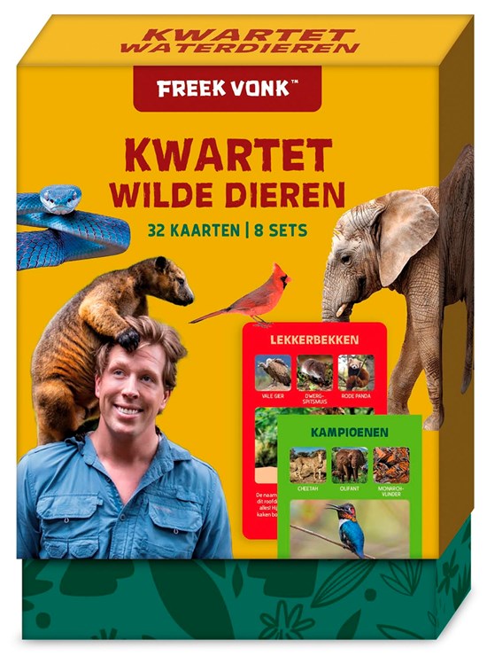 Game On ! Freek Vonk Kwartetspel Wilde Dieren 4+