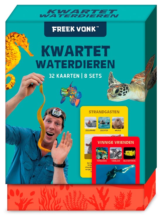 Game On ! Freek Vonk Kwartetspel Water Dieren 4+ 
