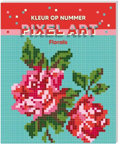 Kleuren op Nummer Pixel Art Florals 