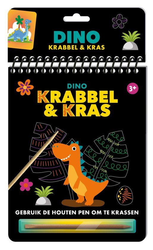 image books Dino Krabbel & Kras Blok met Pen 3+ 