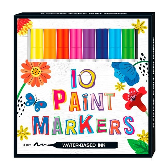 Inter Stat 10 Paint Markers 2mm Waterbasis 