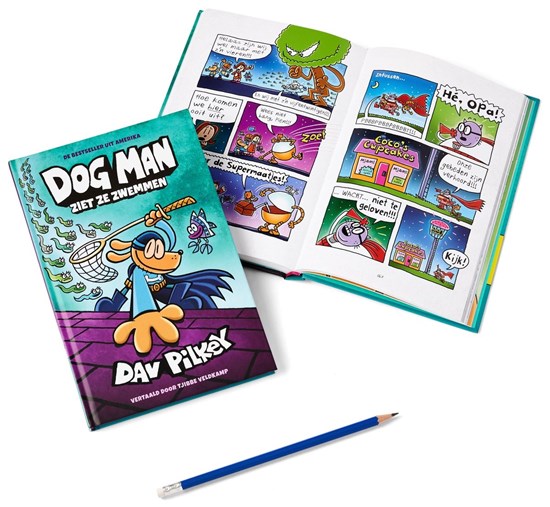 leesboek DOG MAN Deel 5 Ziet Ze Zwemmen 7+ 