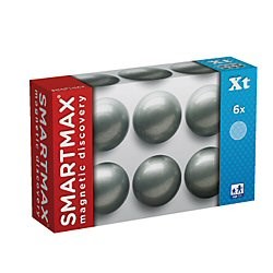 smartmax 6 GRIJZE MAGNEET BALLEN FUNNY FACES 1+